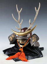 Vintage Japanese Great Samurai Helmet -Shikanosuke kabuto with a mask- Tsushima Buddhism Deco