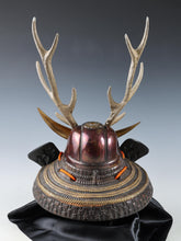Vintage Japanese Great Samurai Helmet -Shikanosuke kabuto with a mask- Tsushima Buddhism Deco
