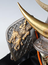 Vintage Japanese Great Samurai Helmet -Shikanosuke kabuto with a mask- Tsushima Buddhism Deco