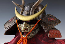 Vintage Japanese Great Samurai Helmet -Shikanosuke kabuto with a mask- Tsushima Buddhism Deco