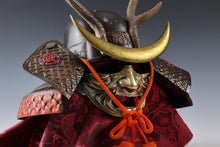 Vintage Japanese Great Samurai Helmet -Shikanosuke kabuto with a mask- Tsushima Buddhism Deco
