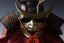 Vintage Japanese Great Samurai Helmet -Shikanosuke kabuto with a mask- Tsushima Buddhism Deco