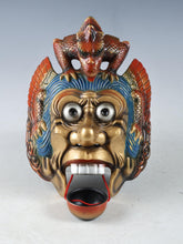 Japanese Plaster Lanling King Mask - Showa Era Buddhism Plaque