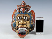 Japanese Plaster Lanling King Mask - Showa Era Buddhism Plaque