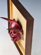 Japanese Ceramic Hannya Mask  Woman of Jealousy, Framed
