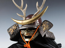 Vintage Japanese Great Samurai Helmet -Shikanosuke kabuto with a mask- Tsushima Buddhism Deco