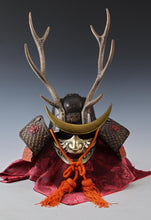 Vintage Japanese Great Samurai Helmet -Shikanosuke kabuto with a mask- Tsushima Buddhism Deco
