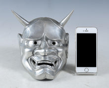 Japanese Old Vintage Rare Tin (Sn) Noh Mask Hannya 般若 -Jealousy Woman- Tsushima Yasuke