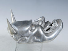 Japanese Old Vintage Rare Tin (Sn) Noh Mask Hannya 般若 -Jealousy Woman- Tsushima Yasuke