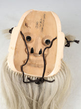 Old Vintage Wood Noh Kagura Mask Plaque -Omoikane- Showa Product Signed