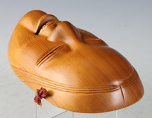 Kyoto Vintage Hinoki Wood NOH MASK -Young Lady- 小面 Ko-omote