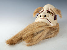 Old Vintage Wood Noh Kagura Mask Plaque -Omoikane- Showa Product