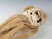 Old Vintage Wood Noh Kagura Mask Plaque -Omoikane- Showa Product