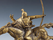 Seibo Kitamura -Samurai Nobunaga Oda - Smoky Gold Bronze Sculpture