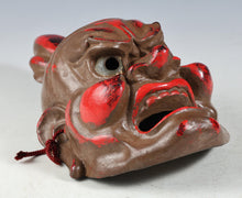Old Vintage Japanese Paper Clay NOH MASK -Nio Guardians- Rare Product
