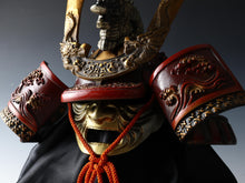 Japanese Old Vintage Samurai Kabuto Helmet -dragon red helmet with a mask- Tsushima