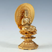 Japanese Old Vintage Buddhism -Vairocana Dainichi- High Quality Iron Figure 大日如来