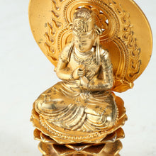 Japanese Old Vintage Buddhism -Vairocana Dainichi- High Quality Iron Figure 大日如来