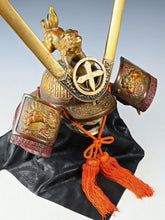 Old Vintage Japanese Samurai Helmet -martial spirit warrior ethos cross symbol-