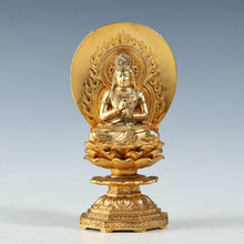 Japanese Old Vintage Buddhism -Vairocana Dainichi- High Quality Iron Figure 大日如来