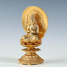 Japanese Old Vintage Buddhism -Vairocana Dainichi- High Quality Iron Figure 大日如来