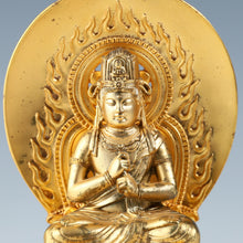 Japanese Old Vintage Buddhism -Vairocana Dainichi- High Quality Iron Figure 大日如来