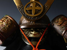 Old Vintage Japanese Samurai Helmet -martial spirit warrior ethos cross symbol-