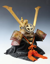 Old Vintage Japanese Samurai Helmet -martial spirit warrior ethos cross symbol-