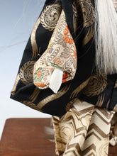 Japanese Old Vintage Large Size Kabuki Doll -Kagami Jishi- White Leo 32cm