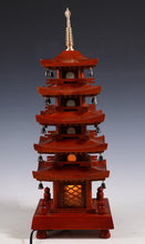 Japanese Vintage Wooden Figure FIVE STORY PAGODA Lamp 五重塔