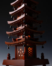 Japanese Vintage Wooden Figure FIVE STORY PAGODA Lamp 五重塔