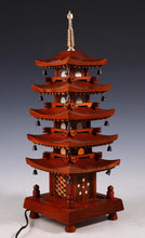 Japanese Vintage Wooden Figure FIVE STORY PAGODA Lamp 五重塔