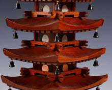 Japanese Vintage Wooden Figure FIVE STORY PAGODA Lamp 五重塔