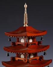 Japanese Vintage Wooden Figure FIVE STORY PAGODA Lamp 五重塔