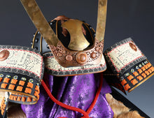 Beautiful Vintage Samurai Kabuto Wearable Helmet -nice condition- Tsushima with Big Sacred Black Wooden Box