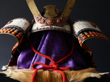 Beautiful Vintage Samurai Kabuto Wearable Helmet -nice condition- Tsushima with Big Sacred Black Wooden Box