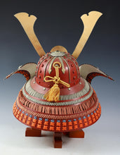 Nice Beautiful Vintage Samurai Kabuto Wearable Helmet Tsushima -Popular Red-