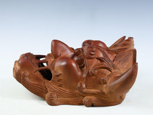 Japanese Old Vintage Wooden Noh Mask -Ogre- 30cm Plaque Tsushima