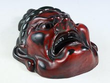 Old Vintage Plaster Buddhism Mask Plaque -Nio- Showa Product Tsushima