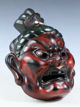 Old Vintage Plaster Buddhism Mask Plaque -Nio- Showa Product Tsushima