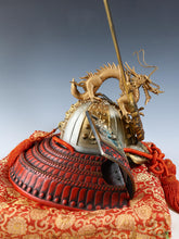 Massive Vintage Japanese Samurai Helmet -Great Dragon and Sea Wave- Tsushima