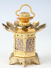 Vintage Brass Figure Five Storied Pagoda and Small Lantern Set