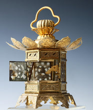 Vintage Brass Figure Five Storied Pagoda and Small Lantern Set