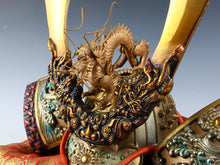 Massive Vintage Japanese Samurai Helmet -Great Dragon and Sea Wave- Tsushima
