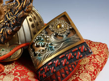 Massive Vintage Japanese Samurai Helmet -Great Dragon and Sea Wave- Tsushima