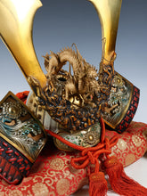 Massive Vintage Japanese Samurai Helmet -Great Dragon and Sea Wave- Tsushima