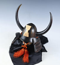 Vintage Japanese Samurai Helmet Black Power -Kansuke's helmet- with a mask Rare