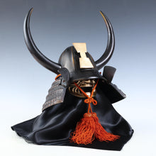 Vintage Japanese Samurai Helmet Black Power -Kansuke's helmet- with a mask Rare