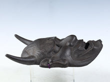 Beautiful Vintage Iron Noh Mask -Jealousy Woman- 般若 Hannya with a wooden box