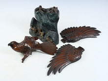 Japanese Bronze Hawk -Room Guardian Sculpture- Great Takaoka Product